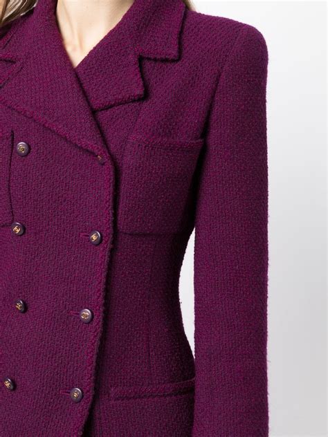 purple chanel jacket|pre owned chanel jackets.